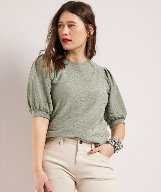 velours jacquard t-shirt 