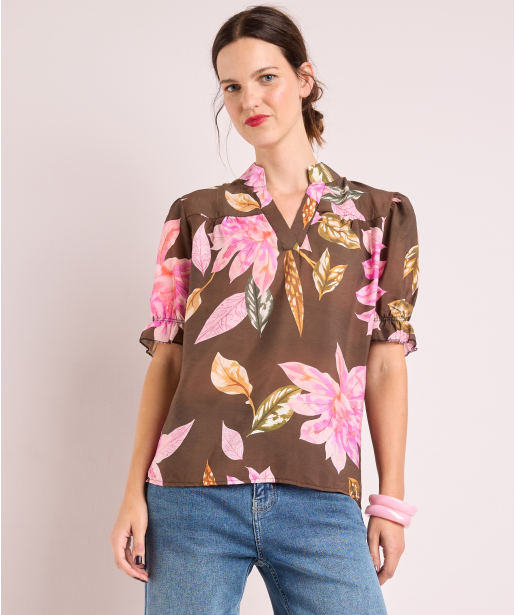 t-shirt met bloemenprint