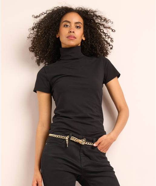 basic t-shirt met col
