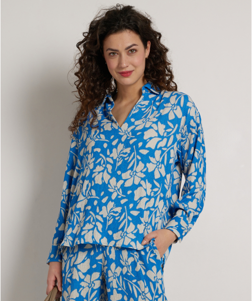 top met all-over bloemenprint