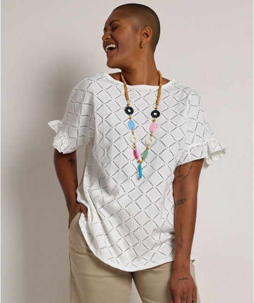 ajour top met ketting