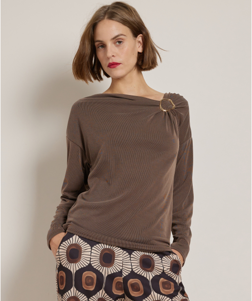 uni top met broche