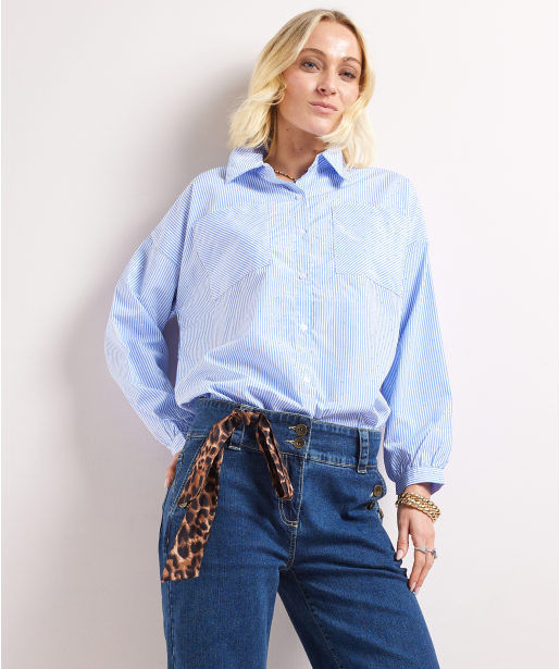 gestreepte blouse glitters