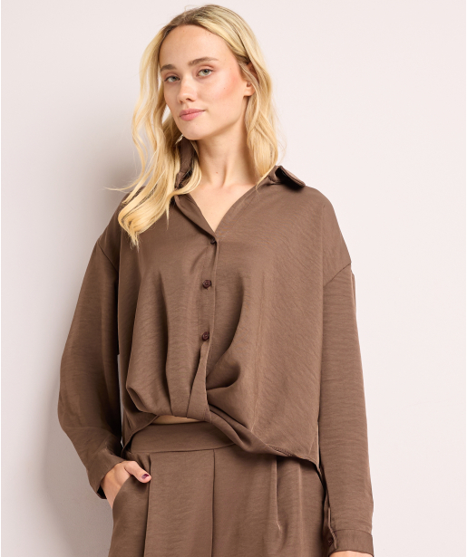 blouse met asymmetrische zoom