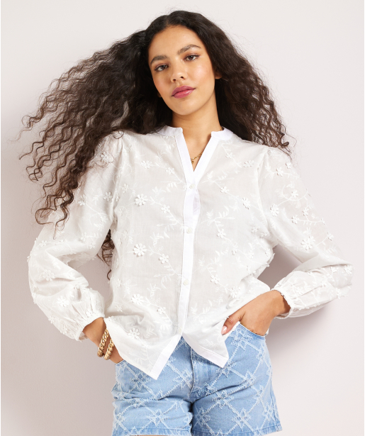 blouse met embroidery