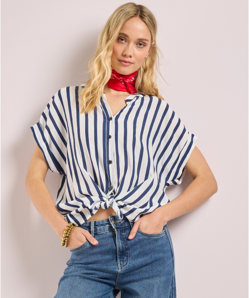 blouse met strepen