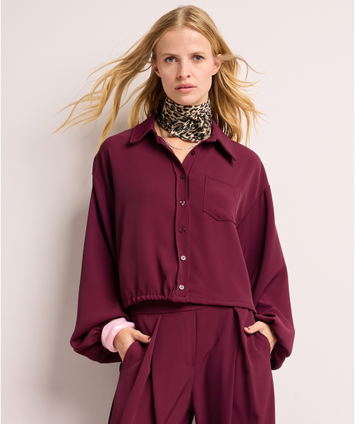 blouse met open rug