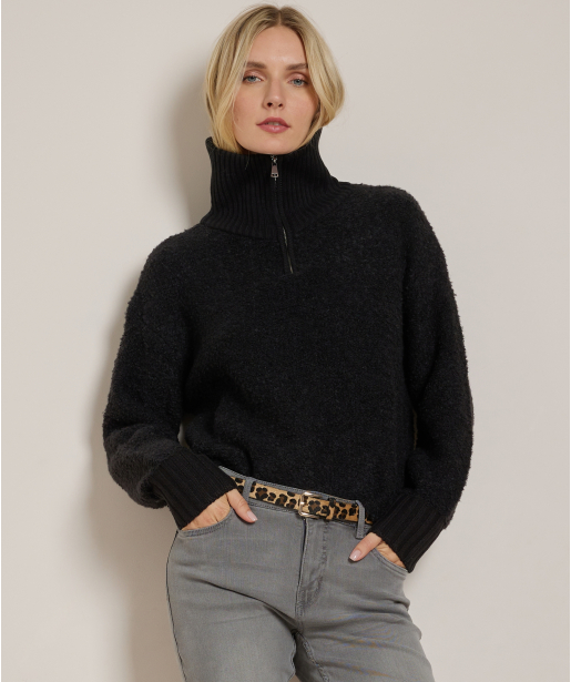 boucle trui met kraag