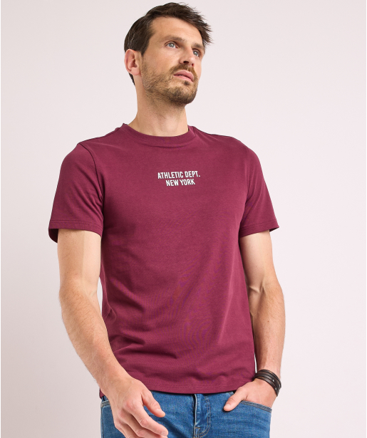 uni t-shirt met borstprint