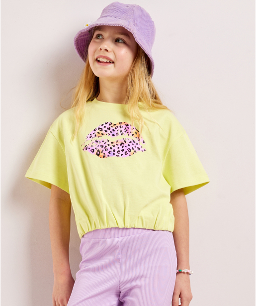kort t-shirt met print