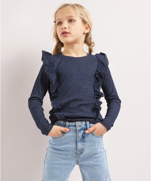 glitter top trendy ruches