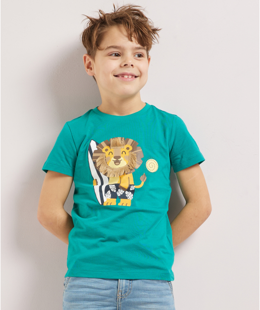 t-shirt met leeuwprint