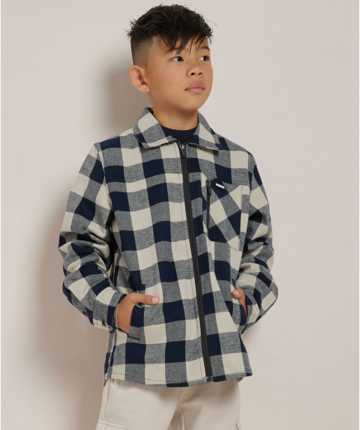 flanel blouse met rits
