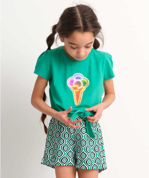 t-shirt met vrolijke opdruk