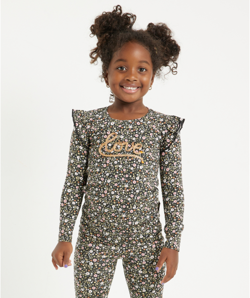 ruche top all-over print