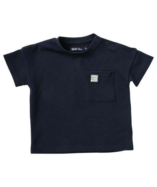 t-shirt met structuur en borstzakje