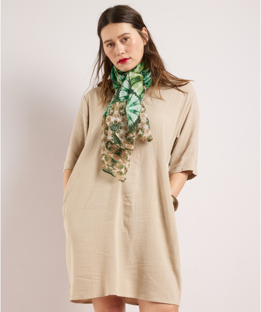 sjaal met tie-dye print