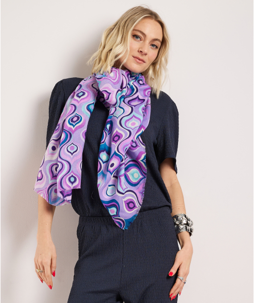 sjaal met retro print