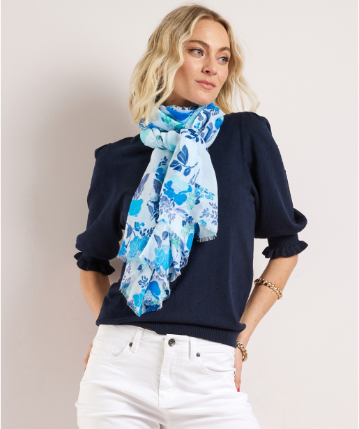 sjaal met bloemenprint