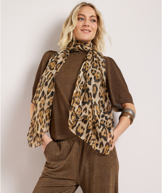 sjaal met panterprint