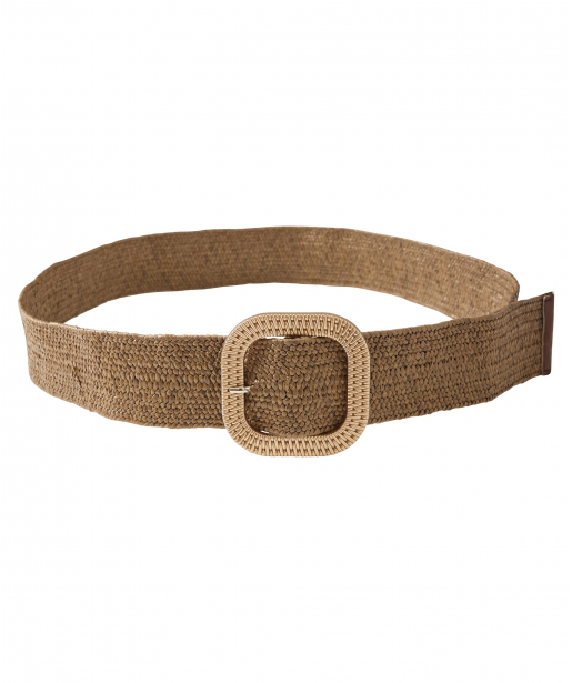 bruine riem met vierkante gesp
