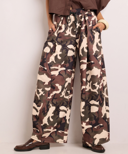 wide fit broek camouflage 