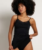 naadloze singlet met kant