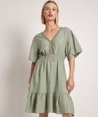 uni viscose jurk kort