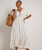 uni viscose jurk lang