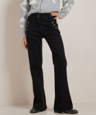 wide fit stretch twill broek knopen
