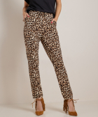 slim fit broek met all-over print