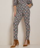 slim fit broek met print