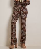 flared fit broek met print