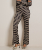 flared fit broek met print
