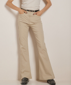 uni flared fit broek met riem