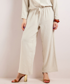 wide fit broek uni met koordje