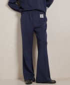 wide fit broek met label