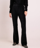 rib velvet flared fit broek