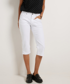 slim fit stretch twill capri broek