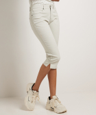 slim fit stretch twill capri broek