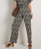 wide fit viscose broek met print