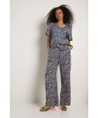 wide fit viscose broek met print