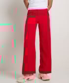 wide fit broek met streepbanen