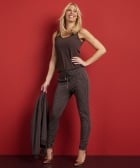 slim fit broek travelstof pinstripe