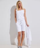 slim fit bermuda travelstof