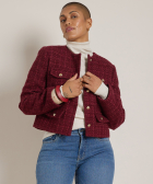 tweed jasje kort met knopen
