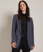 blazer met panterprint voering