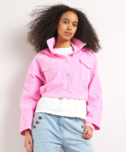 roze jasje met ribbelstructuur