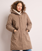 jas met faux fur capuchon