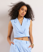 kort gilet met strepen dessin